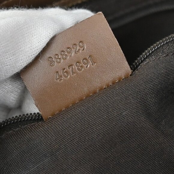 GUCCI GG Pattern 2Way Shoulder Hand Bag Canvas Leather Brown GHW Italy 34EE795 - Picture 13 of 16
